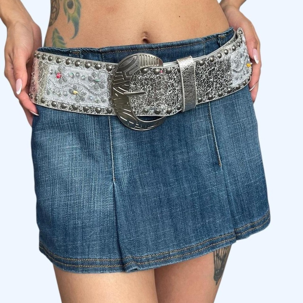 Frankie B Y2K Mini Denim Skirt 🦋